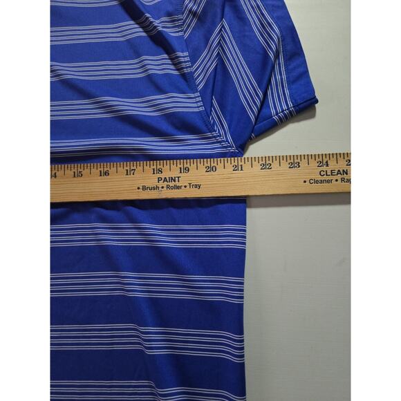 Nike Tour Performance Blue White Striped Golf Polo Men Medium Dri Fit RN 56323‎ - Picture 8 of 9